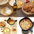 Air Fryer Paper Liners, 50 PCS Non-stick Disposable Liners, Baking Paper for Air Fryer Oil-proof, Water-proof, Food Grade Parchment for Baking Roasting Microwave. 