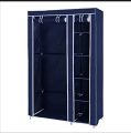2 Door Storage Wardrobe Foldable and Movable Cloth/Fabric Wardrobe with Zip Up Collapsible Cupboard. 