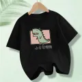 3~14Y Little Boys Cartoon Tee shirt Kids Summer Clothes Baby Dino T-shirt Dinosaur Print Boys T-Shirt. 