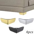 4PCS Metal Furniture Support Legs Three-pronged Feet 3.5cm Height DIY Furniture Hardware for Sofa/Cabinet/Couch/Table/Ottoman. 