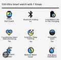 Y20 ultra smart watch sports version with 7 straps including high quality metal strap.. 