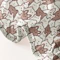 1 Cartoon Cute Teddy M-bear Printed Matte Fitted Sheet, Bedroom Printed Bed Cover, Bedding (Excluding Pillowcases).