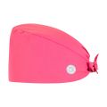 Nurse Solid Color Hat Surgical Cap Operating Room Hat Female Doctor Hats Stomatology Button Cap Dustproof ICU Nurse Hat.