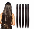 5 single clips long hairs strips - Dark brown single clip hair extension for girls. 