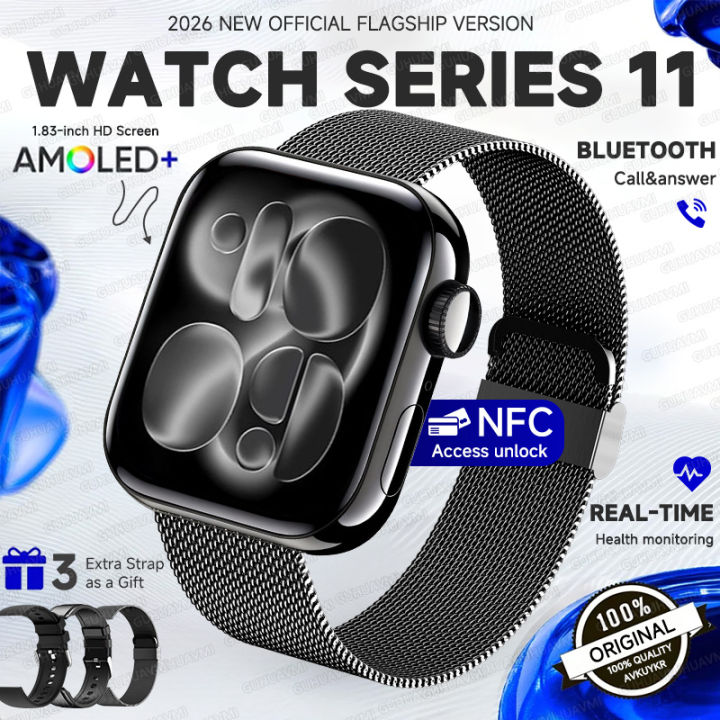 2026 New For iOS Watch Series 11 Smart Watch Ultra HD AMOLED NFC Heart Rate IP68 Waterproof Sport Fitness Call Smartbracelet