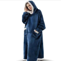 150cm Super Long Flannel Blanket Cold-proof Nightgown Pyjamas Sleeves Winter Hoodies Sweatshirt Women Men Pullover Fleece Giant. 