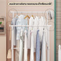 Stainless steel double bar clothes rack, 2 bar clothes drying rack with wheels easy to move. 