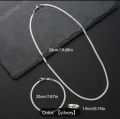 "3Pcs Silver Snake Chain, Ring & Bracelet Set for Men & Boys – Stylish Jewelry Deal". 