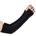 2 Pairs Of Ice Silk Sleeves For Both Men And Women Outdoor Uv Protection Cycling Arm Sun Screen Protection Black Plus White.