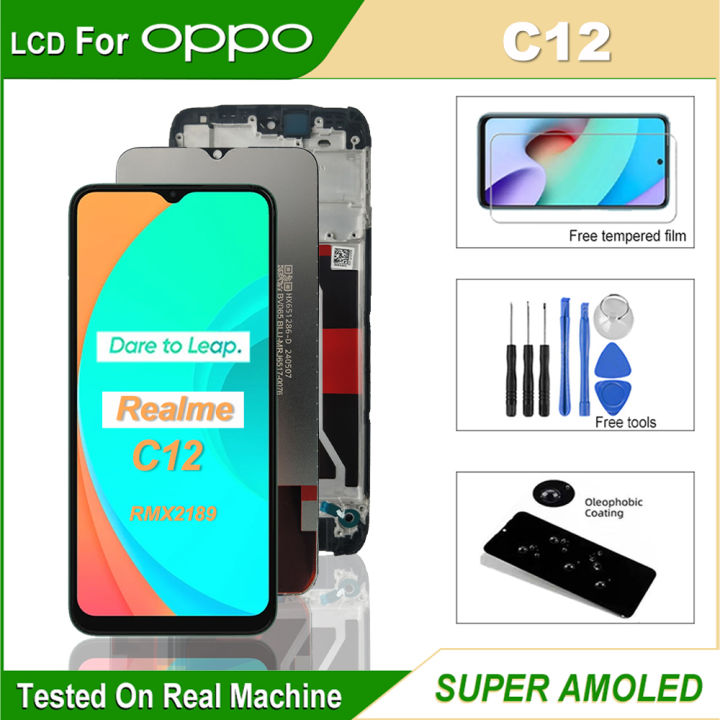 6.5" For OPPO Realme C12 LCD RMX2189 LCD Display Screen Touch Digitizer Assembly For Realme C12 LCD RMX2189 Display Repair Parts
