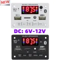 6V 12V Bluetooth 5.0 MP3 Decoding Board Module Wireless Car USB MP3 Player TF Card Slot USB FM with Microphone Handsfree control. 