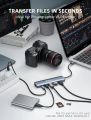 USB C Hub Multiport Adapter, dockteck 7-in-1 USB-C Hub with 4K 60Hz, 1Gbps Ethernet, 100W Power Delivery, SD/TF Card Slots, USB 3.0 5Gbps Data Ports, for MacBook Pro, MacBook Air, iPad Pro, XPS. 