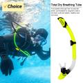 Breathing Tube Full Dry Flexible Silicone Mouthpiece Diving Snorkeling Gear Prevention Water Choking Equipment. 