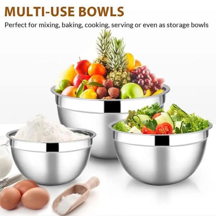 Stainless Steel Bowl Set With Lid