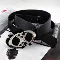 Stylish Oval Cross Metal Buckle Belt - Durable, Simple, and Universally Compatible - Unisex Gift Idea for Men and Women. 