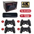 GD10 Plus Game Console 4K 3D X2 Plus Gaming HD Output TV Game play 2.4G Dual Handle Portable video Game Console For PS1 N64. 