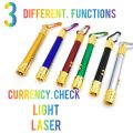 3 in 1 Laser Light with Key Chain (Colour May Vary) Laser Pointer with Emergency Hazard LED Light Best for Gift Toy. 
