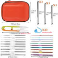 KRABALL 54PCS Crochet Needles Set Crochet Hooks Kit Ergonomic Knitting Needles Blunt Needles Stitch Marker with Storage Case. 