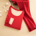 Wool Silk Thermal Underwear Set Double-sided Cashmere Long Johns Plus Cashmere Thick Autumn Winter for Men Women Warm Underwear.