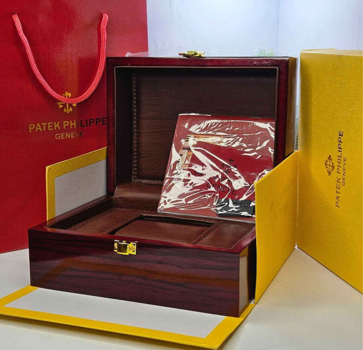 時計 PATEK PHILIPPE watch box Patek Philippe Luxury Wooden Watch Box – Premium Leather Interior