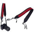 Skidproof neoprene red neck strap for dslr camera binocular   fuji. 
