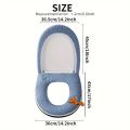 2pc/set Of Warm Toilet Seat Covers, Including Toilet Seat Cover And Toilet Lid Cover, Warm Soft Washable Closestool Seat Cushion.