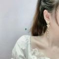 Korean Elegant Butterfly Earrings For Women Exquisite Crystal Zircon Long Tassel Flower Drop Earrings Girls Temperament Jewelry.
