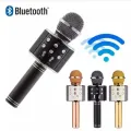 Bluetooth Microphone Wireless Karaoke Speaker Handheld Mic Ktv Party Player Portable Kids Gift Led Usb Studio WS-858 – Features lavalier mic. 