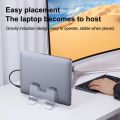 Hagibis Vertical Laptop Stand Transparent Desktop Gravity Holder Notebook Support For MacBook Pro Air Surface Book Laptops. 