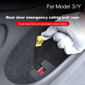 For Tesla New Model Y Juniper 2025-2020 Model 3 Highland Rear Door Emergencies Safety Pull Rope Emergency Handle Car Accessories.