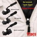 3-60Pcs Universal Zipper Repair Kit Quick Instant Detachable Zipper Head Replacement Zipper Slider Pull for 3 Different Size.