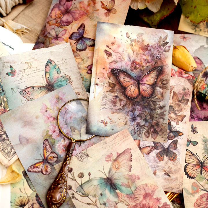 100pcs/pack%20Garden%20Whisper%20Series%20Retro%20Handbook%20Tearable%20Material%20Paper%20Creative%20DIY%20Handmade%20Scrapbook%20Aesthetic%20Craft%20Paper%20-%20Image%203