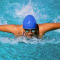 Swimming Cap Silicone Waterproof Swimming Cap Flat Ear Protection Cap Solid Colour Plain Men's and Women's Swimming Cap Child.
