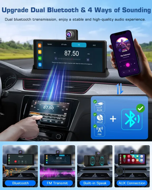 11.3%20inch%20Car%20Multimedia%20Player%204K%20360%C2%B0%20Rotating%20Camera%20Wireless%20Carplay%20Android%20Auto%20Dash%20Cam%20Video%20Recorder%20Dashboard%20Car%20DVR%20-%20Image%206