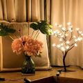 LED Cherry Blossom Tree Table Lamp Indoor Lighting Night Light Home Bedroom Living Room Party Decoration Light Decorative Light Side Table Lamp Night Lamp Tree Shaped Lamp. 