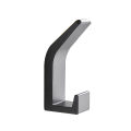 No Drilling Double Hook Black White Towel Hook Clothes Coat Hanger Holder Bathroom Clothes Robe Hook Bathroom Kitchen Accessorie. 