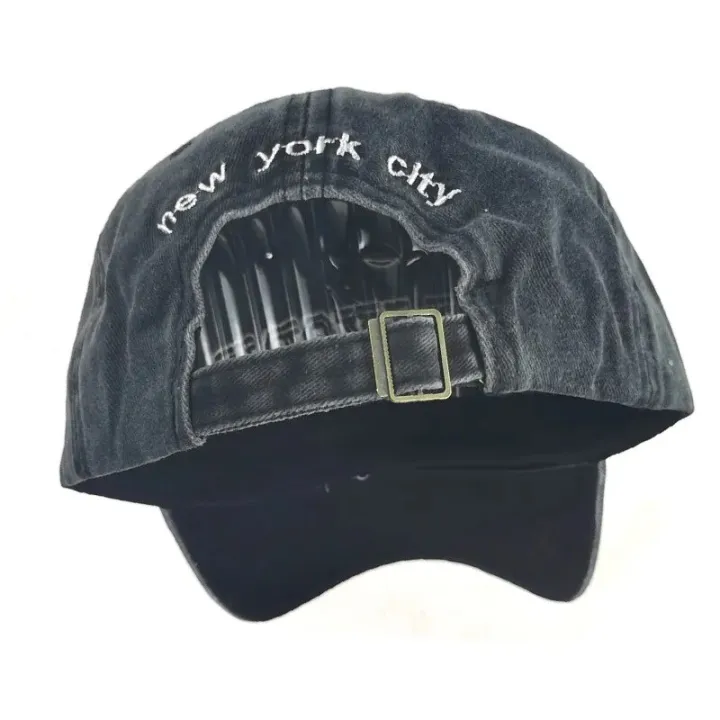 Hot%20Sale%20Hat%20New%20Spring%20And%20Autumn%20Washed%20Cloth%20Baseball%20Cap%20Embroidered%20Letters%20New%20York%20-%20Image%203