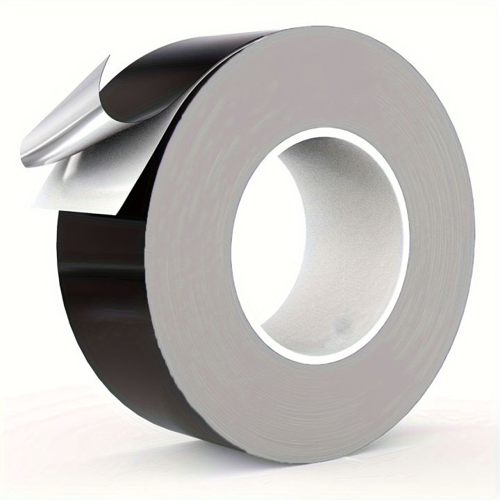 Aluminum Black Foil Tape, High Temp Heavy Duty Adhesive HVAC Sealing Hot Cold Air Duct Tape For Pipe Metal Repair