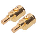 2pcs Audio Cable Reducer 0GA Wire Reducer Terminal Connector Pure Copper Gold-Plated for Car Audio Amplifier Modification. 