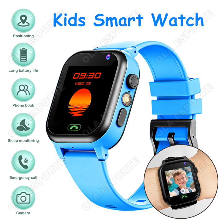 4G Kids Smart Watch Positioning Tracking SOS Call HD Camera Flashlight Sleep Monitoring Smartwatch Boys Girls Holiday