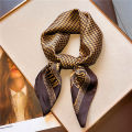 Print 70cm Silk Satin Headkerchief Women Luxury Design Neck Tie Scarf Female Hair Hand Wrist Foulard Shawl Hijab Bandana.