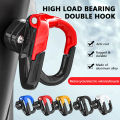 SEAMETAL Motorcycle Helmet Hook Holder Hand Bag Double Hook Luggage Bag Hangers Aluminum Alloy Motorcycle Hooks Accessories. 