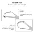 1pc Stainless Steel Tongue Scraper Cleaner Fresh Breath Cleaning Coated Tongue Toothbrush Oral Hygiene Care Tools. 