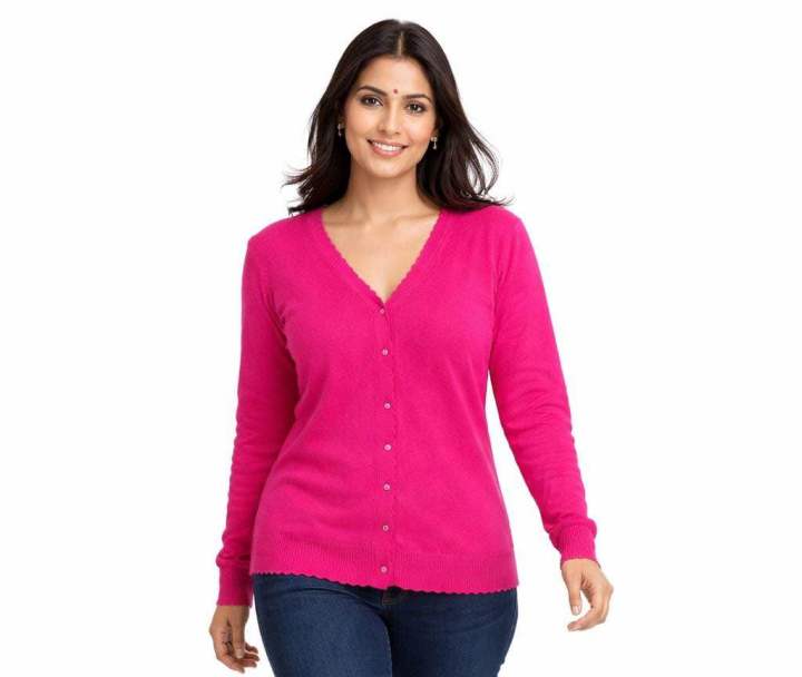 Cardigan%20Top%20For%20Women%20Summer%20Knit%20Fabric%20V-Neck%20Casual%20Style%20Multiple%20Colors%20-%20Image%202