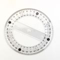 MOTARRO 360 Degree Pointer Protractor Circular 12.5cm Transparent Plastic Ruler for School Office Drafting Supplies Protractor. 