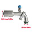 Car Air Conditioning Hose Aluminum Fitting Movable Pressure Plate R134a Fitting with Sleeve and Nozzle Repair Parts.