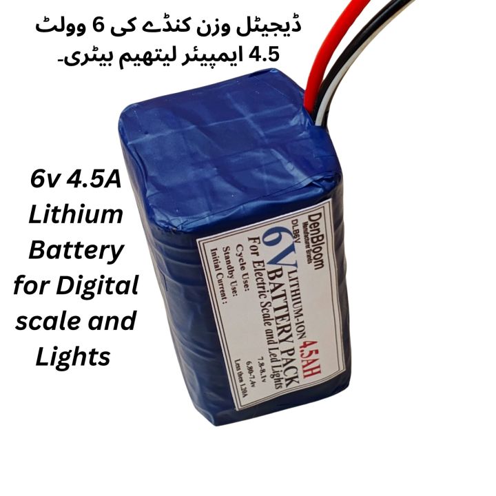 6V 4.5Ah Lithium-Ion Battery for Digital Weighing Scale, Kids Toys ...
