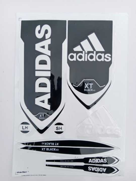 New 3D 2025 AD Latest Black & white Edition Cricket Bat Sticker For Professional Players