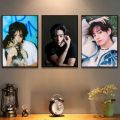 1pc Kim Tae Hyung V Poster Self-adhesive Art Waterproof Paper Sticker Coffee House Bar Room Wall Decor. 