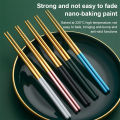 3Pcs Stainless Steel Portable Cutlery Set Spoon Fork Chopsticks Student Travel Korean Style Portable Cutlery Set Kitchen Supplie.